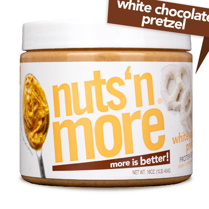 Nuts 'N More - Wholesale Nut Butter - White Chocolate Pretzel High Protein Peanut Butter Spread0