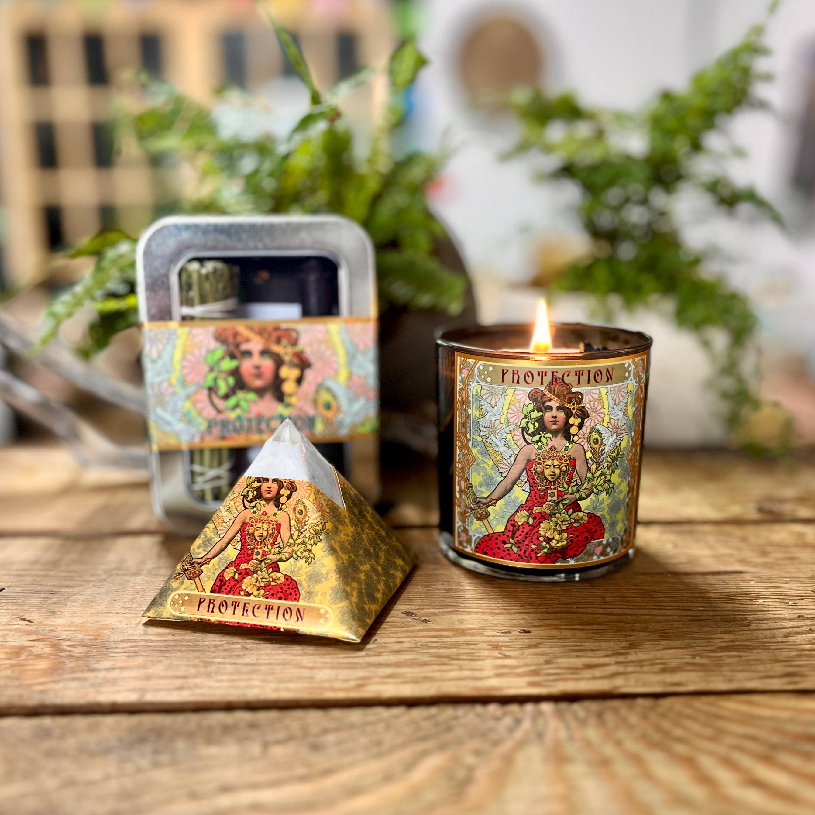 Magic Fairy Candles – Großhandel Kerze im Glas / gefüllte Kerze – Schutzkerze 240 g in schwarzem Glas1