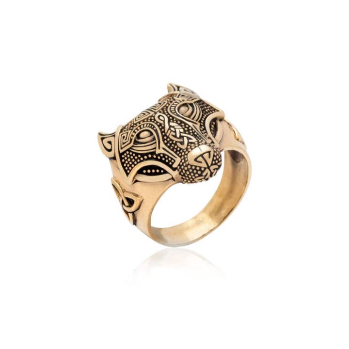 Gemcohub - Wholesale Cocktail/Statement Ring - Ancient Greek Mythology Viking Legend Symbol Wolf Ring4