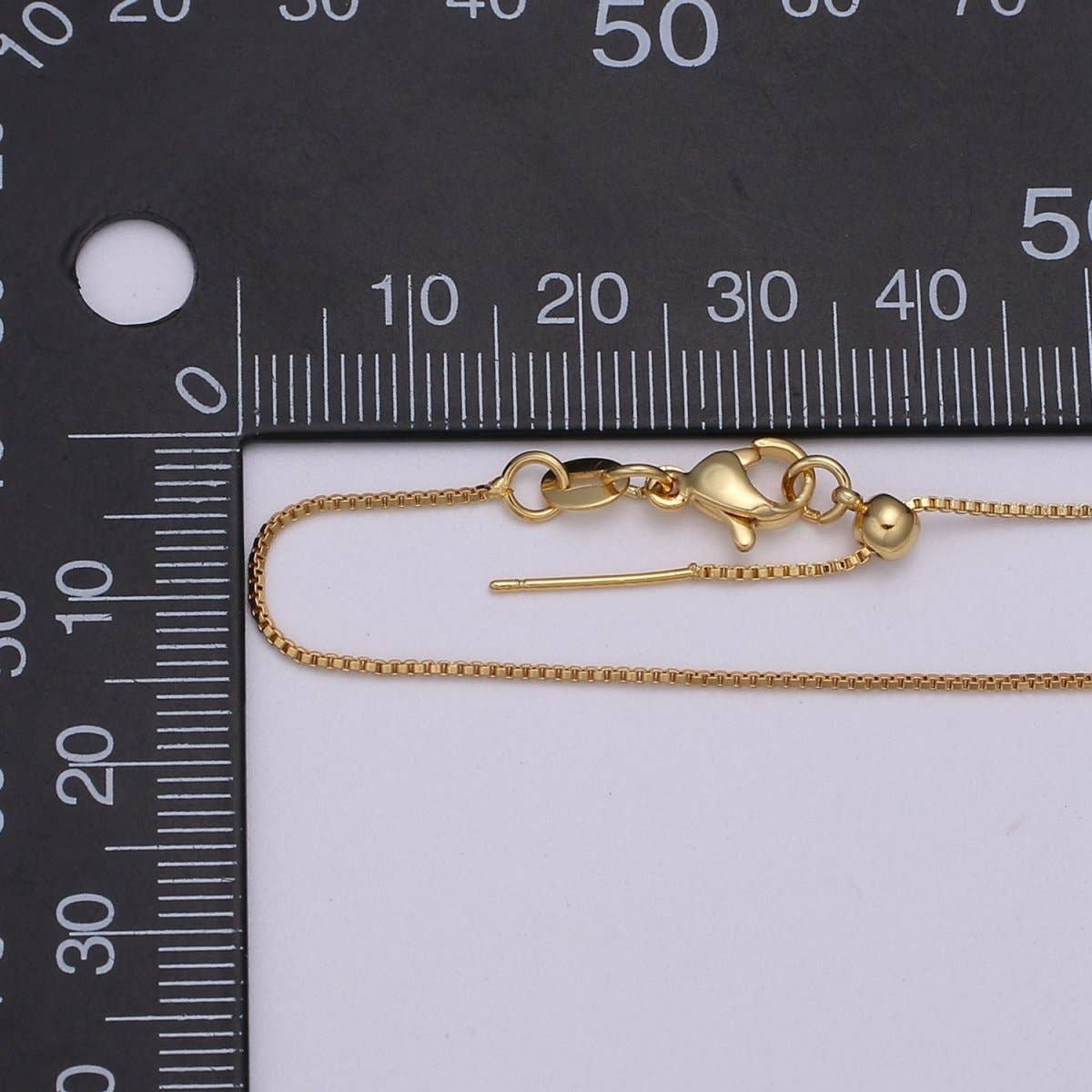 Aim Eternal - Wholesale Craft Supplies - Gold Filled 0.8mm 21.0 inch long Chain with Lobster Clasp For DIY Jewelry Making Chain NECKLACE Supplies Kit  L-198~L-2015