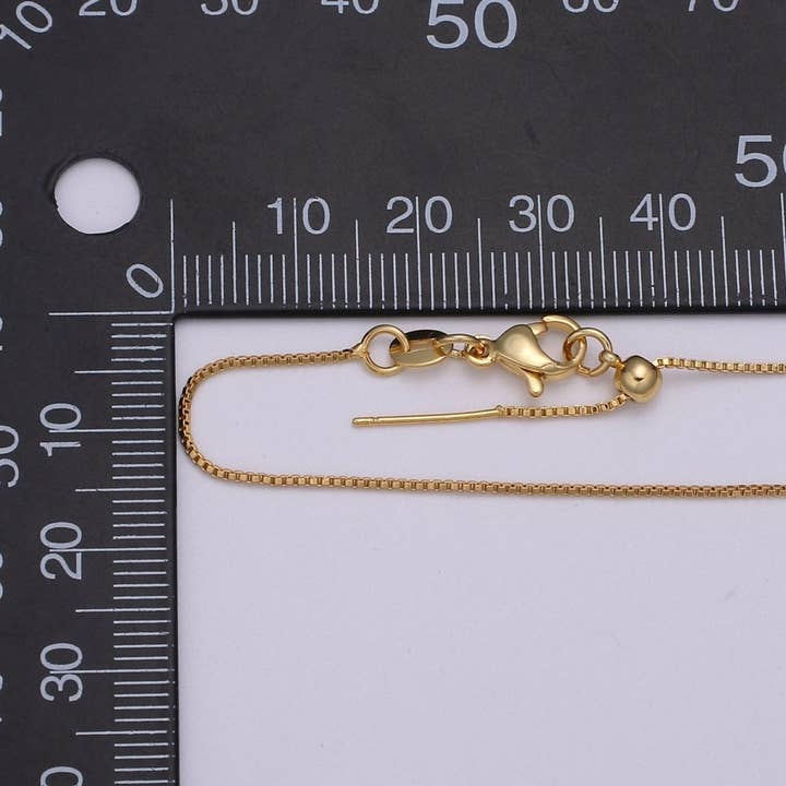 Aim Eternal - Wholesale Craft Supplies - Gold Filled 0.8mm 21.0 inch long Chain with Lobster Clasp For DIY Jewelry Making Chain NECKLACE Supplies Kit L-198~L-2015