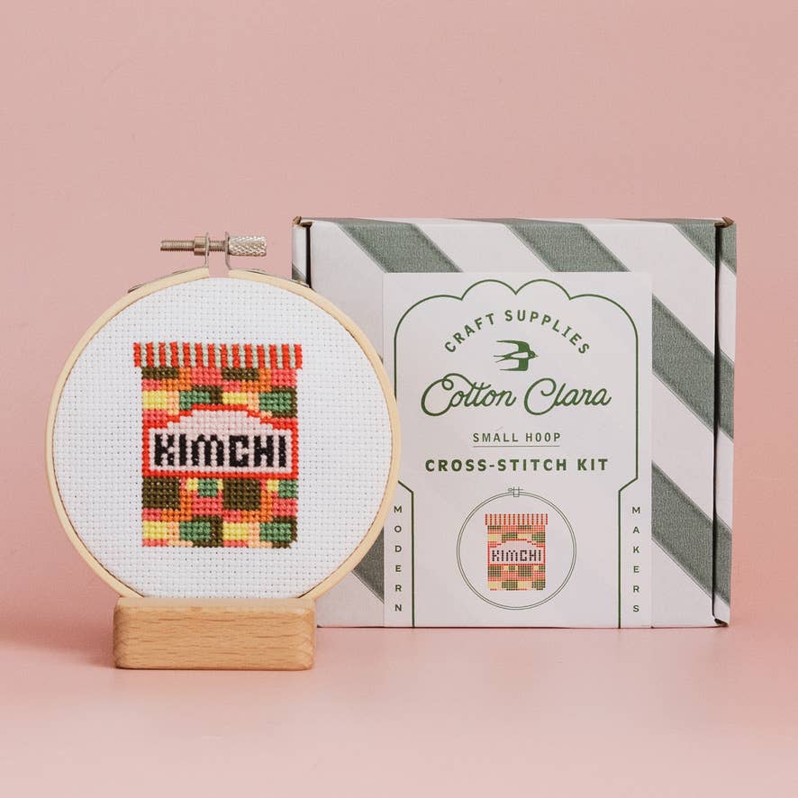Cotton Clara Craft Kits & Supplies - Wholesale DIY Craft Kit - Kimchi Cross Stitch Kit0