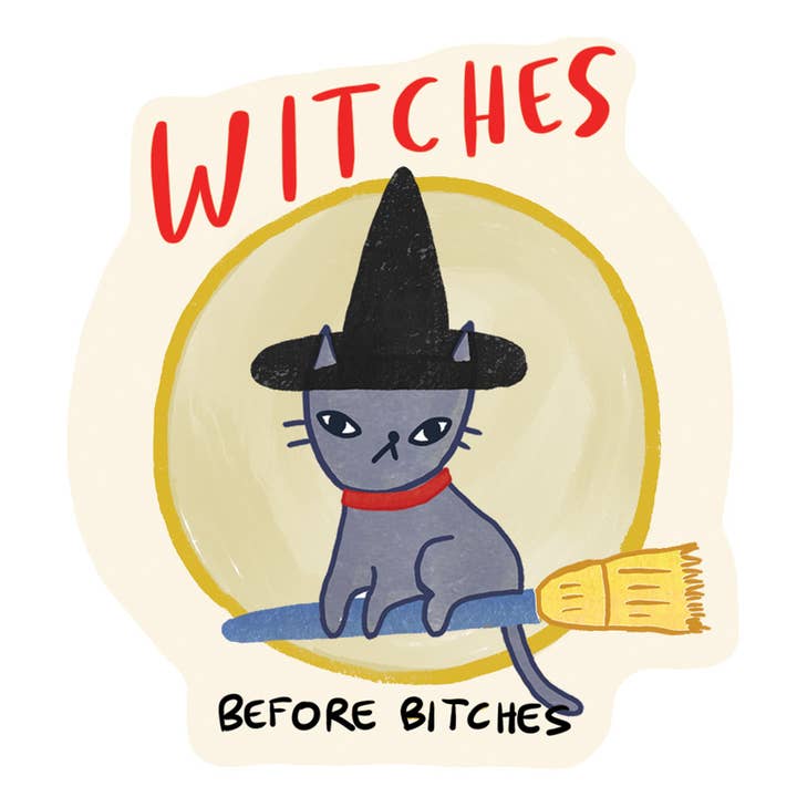 Witches Before Bitches Sticker for wholesale by Ghost Academy