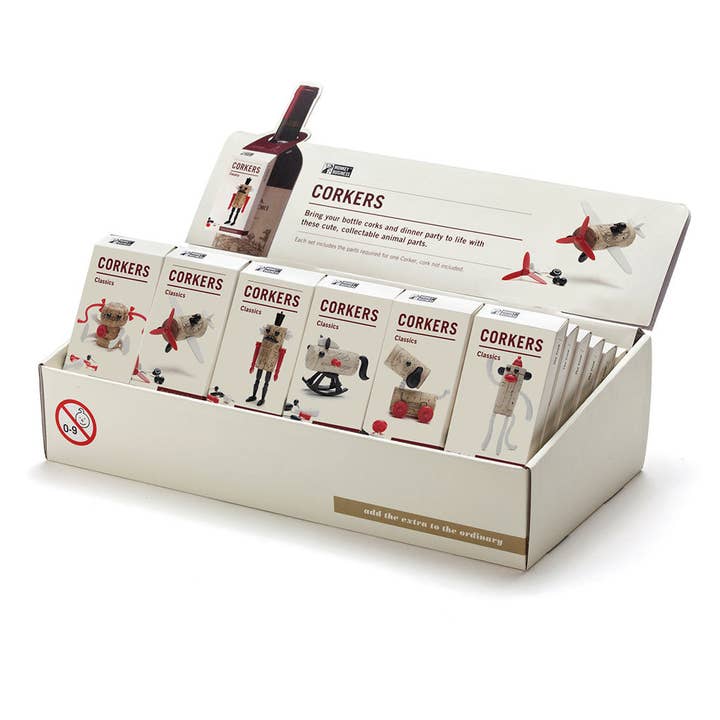 Gift For Wine Lovers | Corkers Classics Pop Display of 36 for wholesale by Monkey Business Europe