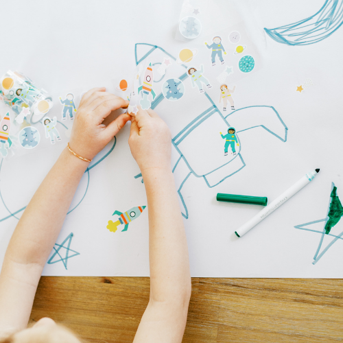 MagicPlaybook - Wholesale Sticker - Kids & Baby - Outer Space Washi Stickers -Over 200 Rockets, Planets & More5