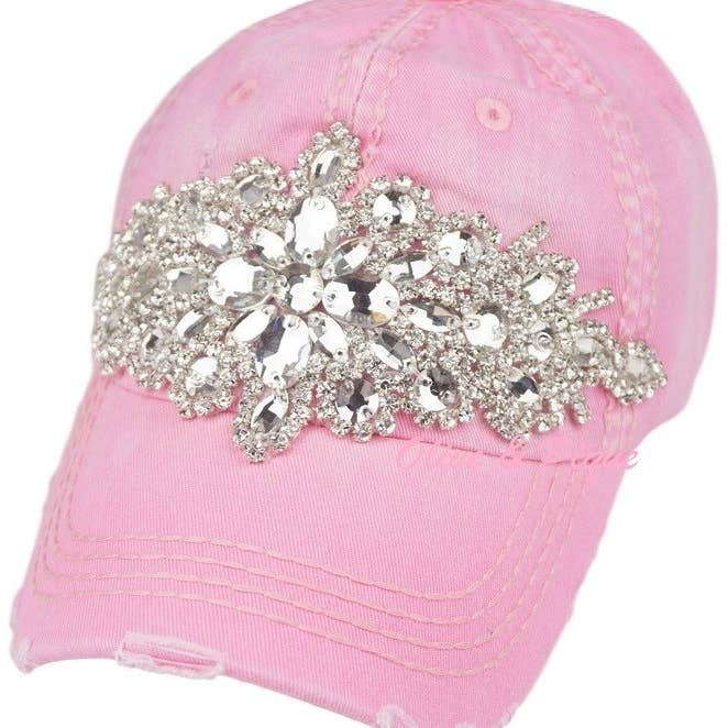 Olive & Pique - Wholesale Baseball Cap - Women's - Abstract Bejeweled Bling Glitz Cap, Adjustable5