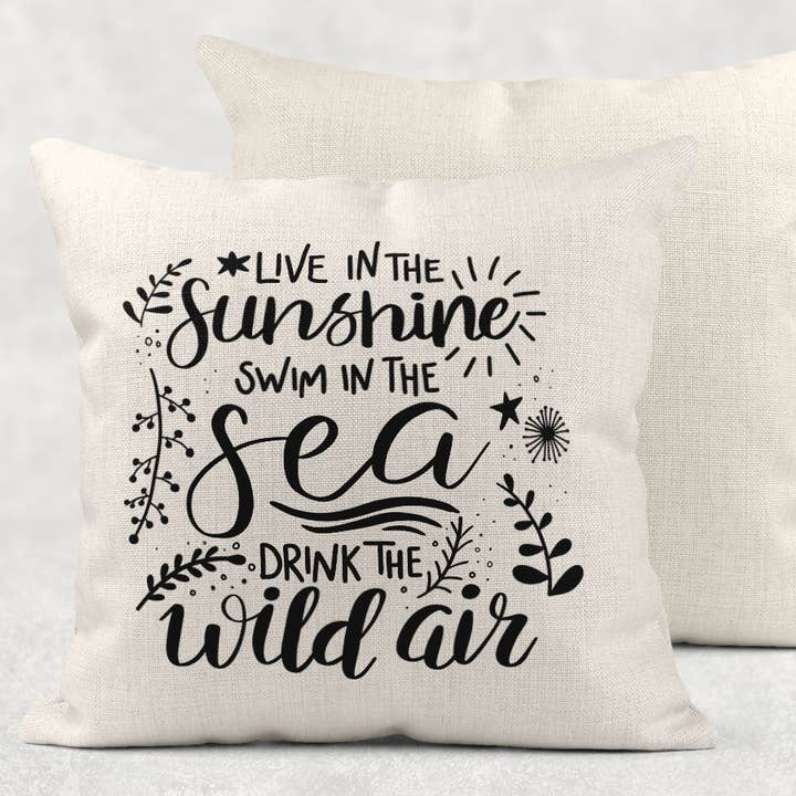 Live In The Sunshine Pillow for wholesale by Quotable Life