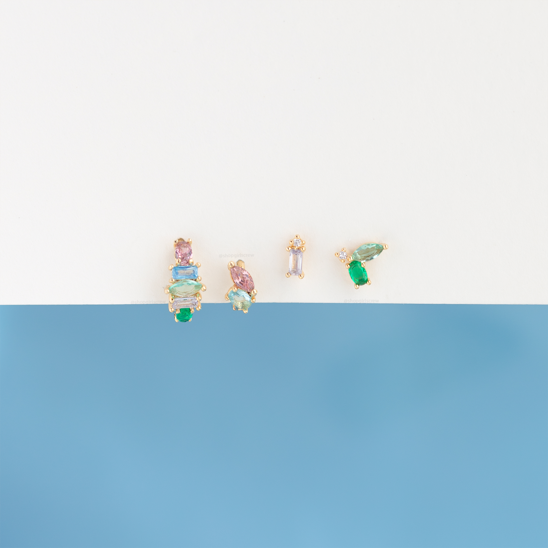 Girls Crew – Conjunto de joias por atacado – Conjunto de brincos Flora e Fauna6