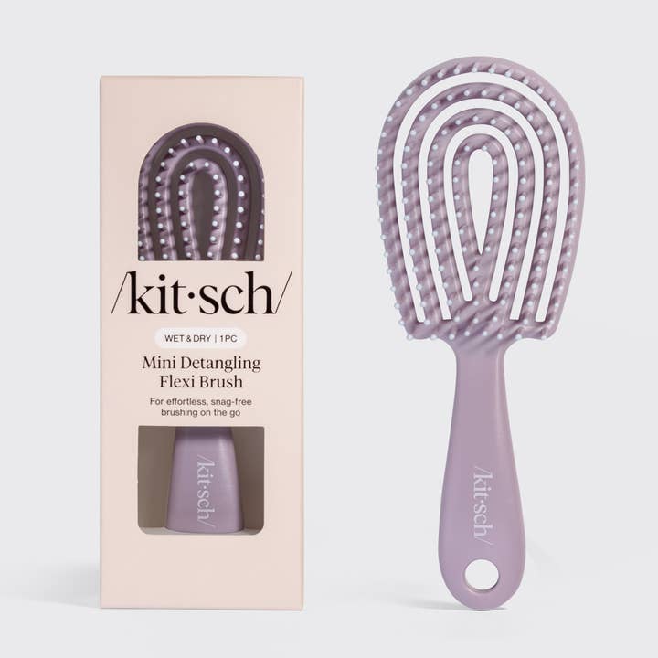 Mini Soft Violet Detangling Flexi Brush for wholesale by KITSCH