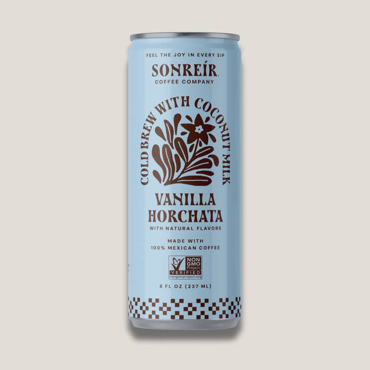 Vanilla Horchata – Coconut Milk Cold Brew Latte - Available Jan 2026 for wholesale by Sonreír Coffee Company