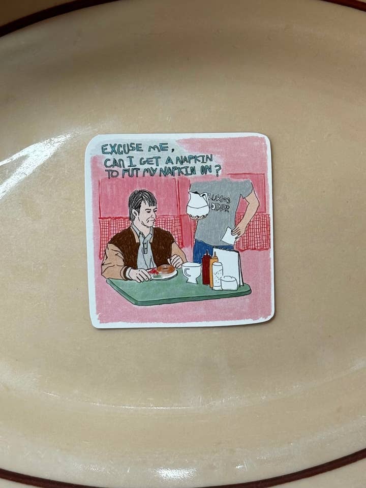 Kirk och Servett Vinylklistermärke för wholesale av ohimgood