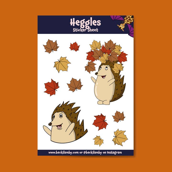 Hoja de adhesivos Heggles para venta al por mayor de BeckiLamby