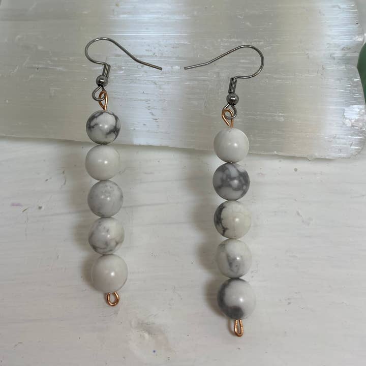 Pendiente de howlita para venta al por mayor de Kamicr8tions