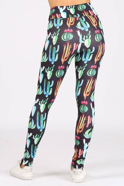 LA Soul - Wholesale Fashion Leggings - Women's - Cactus Print Legging2