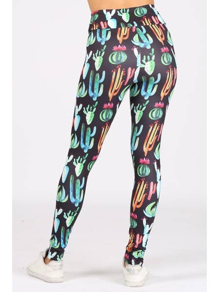 LA Soul - Wholesale Fashion Leggings - Women's - Cactus Print Legging2