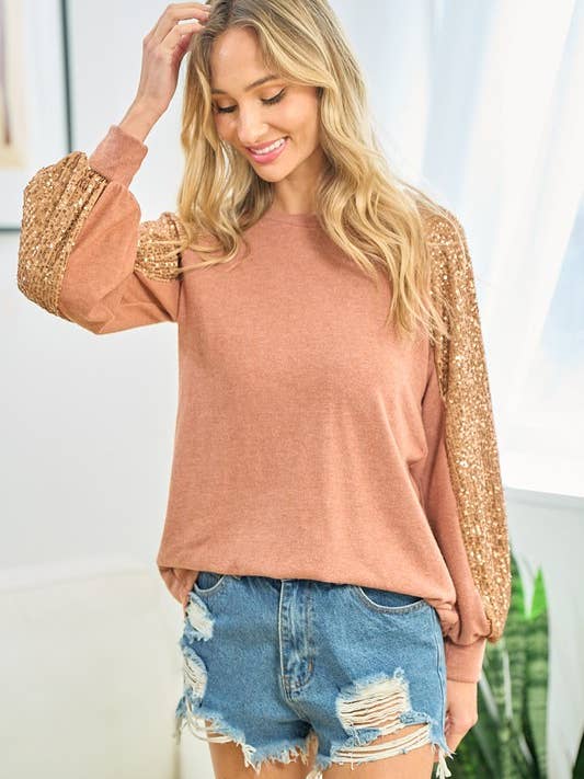 LMT4285-Show Stopping Sparkle Top for wholesale by lovely melody