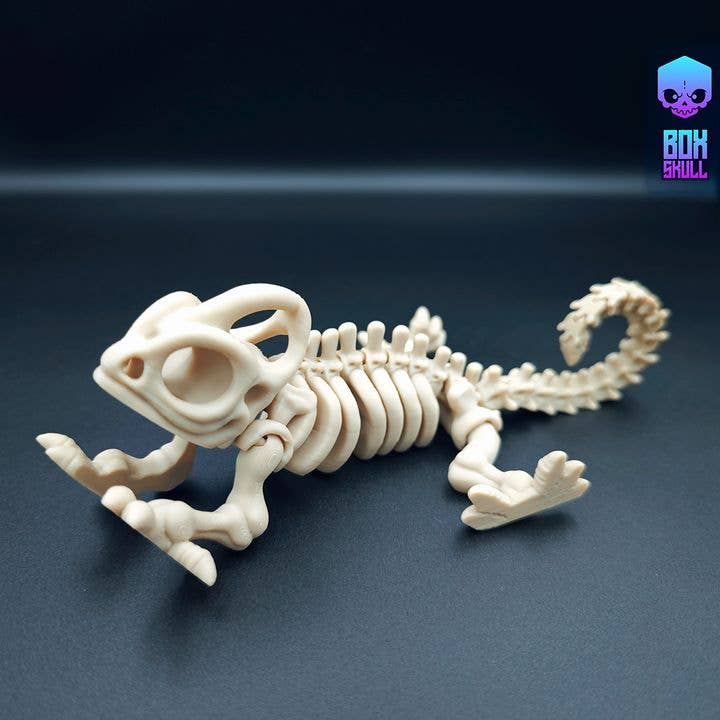 Great American Designs - Wholesale Fidget Toy - Kids - Articulating Skeleton Chameleon, Flexible 3D Printed Toy8