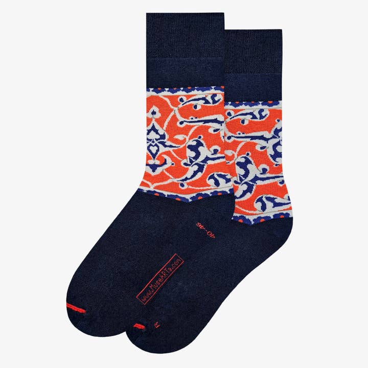 Unknown Artist - Tile with volute decoration on a red backgr for wholesale by MuseARTa GmbH