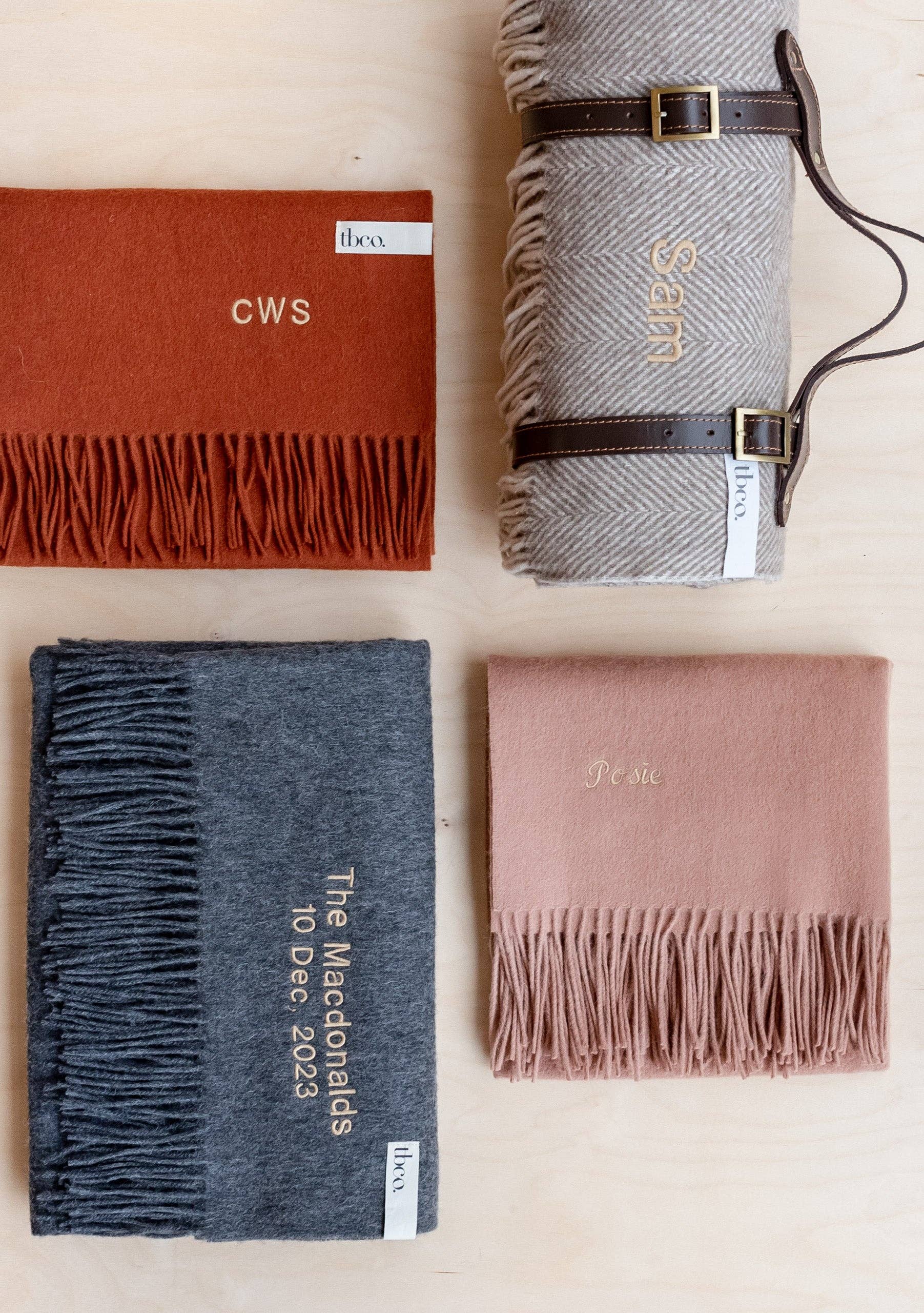 TBCo – wholesale Throw blanket – Lambswool Blanket in Olive2