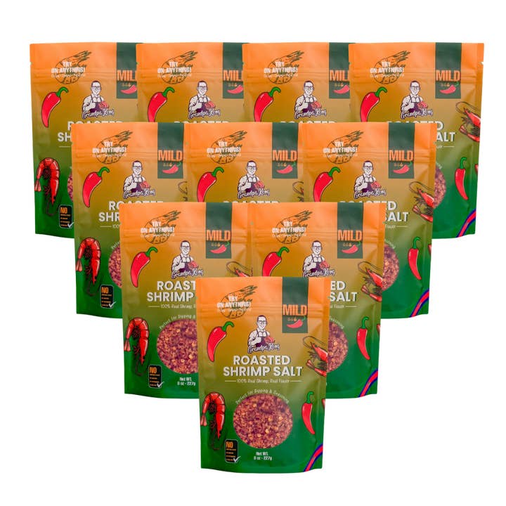 Sel de Crevettes Rôti PREMIUM - 10 PACK DOUX pour la vente par Grandpa Kong