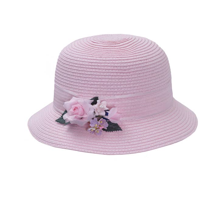 Kids Rose Sunhat for wholesale by Toucan Hat Company/ Carole Amper