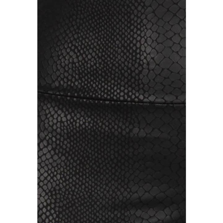 SCHWARZ Leggings mit hoher Taille und Schlangenmuster für den Großhandel auf Faire