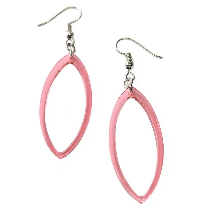 Färgade delikata ihåliga ovala hartsörhängen för wholesale av Stylish Jewelry Supply