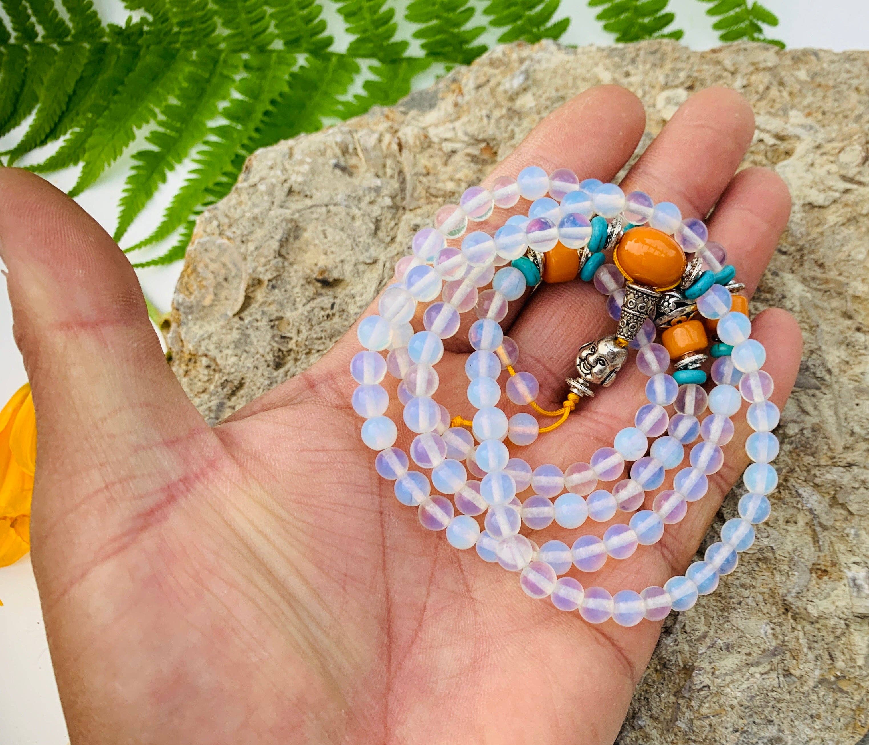 Lungta Imports - Wholesale Prayer Beads Necklace - Tibetan Buddhist Mala / Rosary 108 Glass Beads6