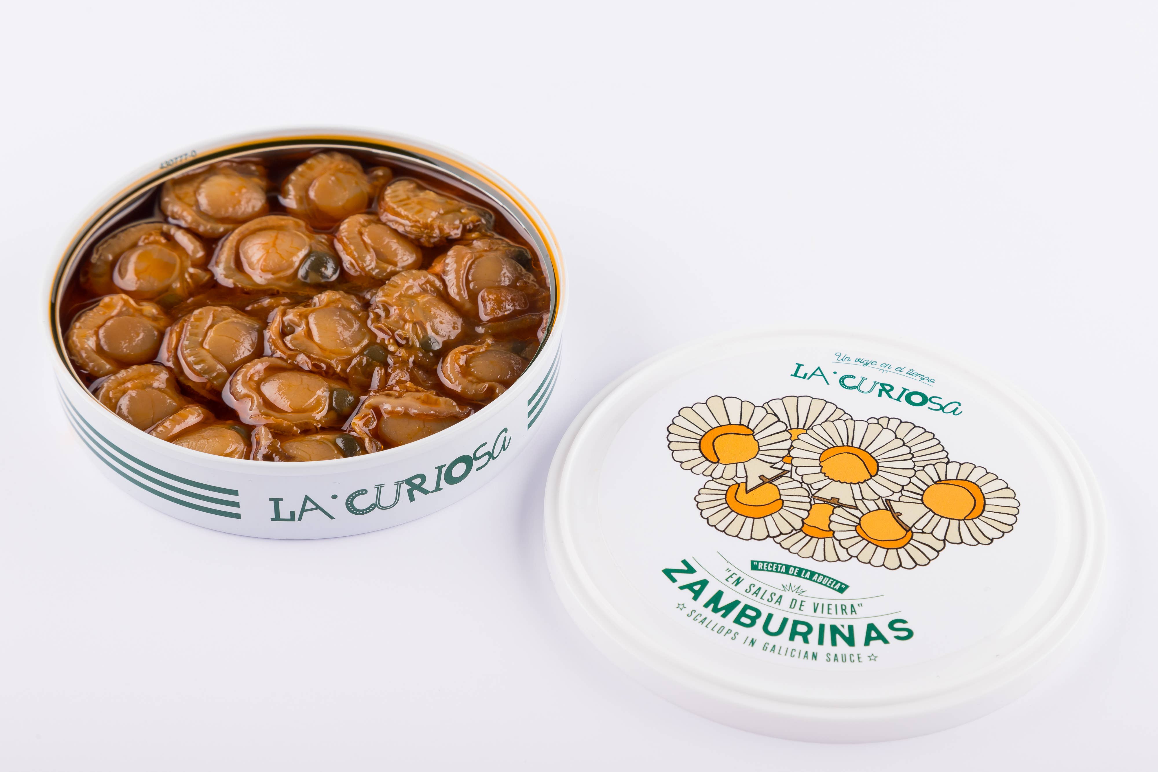 La Curiosa - Wholesale Tinned Fish - Scallops in scallop sauce3