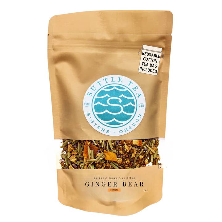 Suttle Tea - Wholesale Loose Tea - Ginger Bear - Herbal (retail bag)