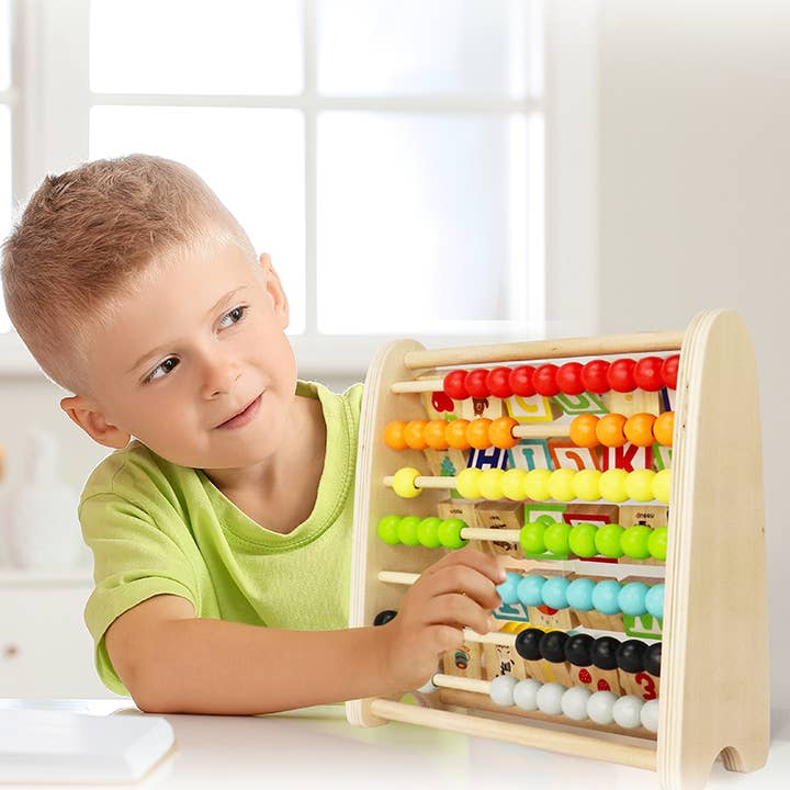 Leo & Friends - Wholesale Wood Toy - Kids - Leo and Friends Double-Sided Alphabet Abacus (9 pcs)5
