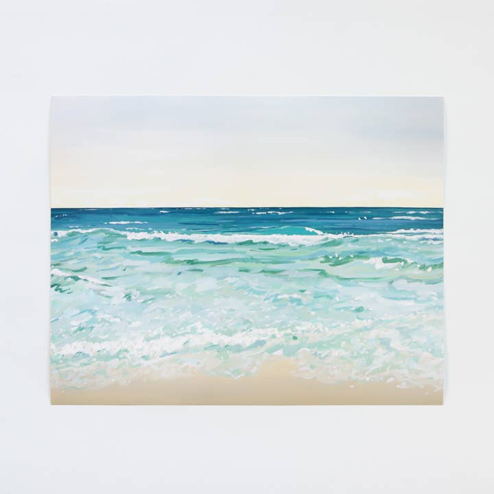 Crystal Clear Surf Limited Edition Print for wholesale by Sarah Jane Tart Art Studio