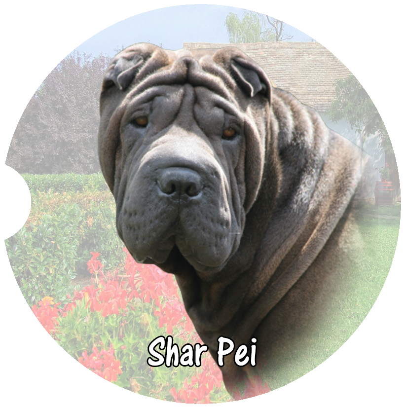 Traci's Fun Creations - Wholesale Car Coaster - Unisex - Shar Pei Car Coaster0