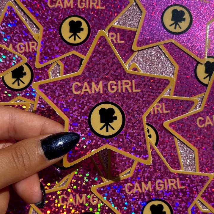 Cam Girl Vinyl Sticker for wholesale by Plastic Pixie
