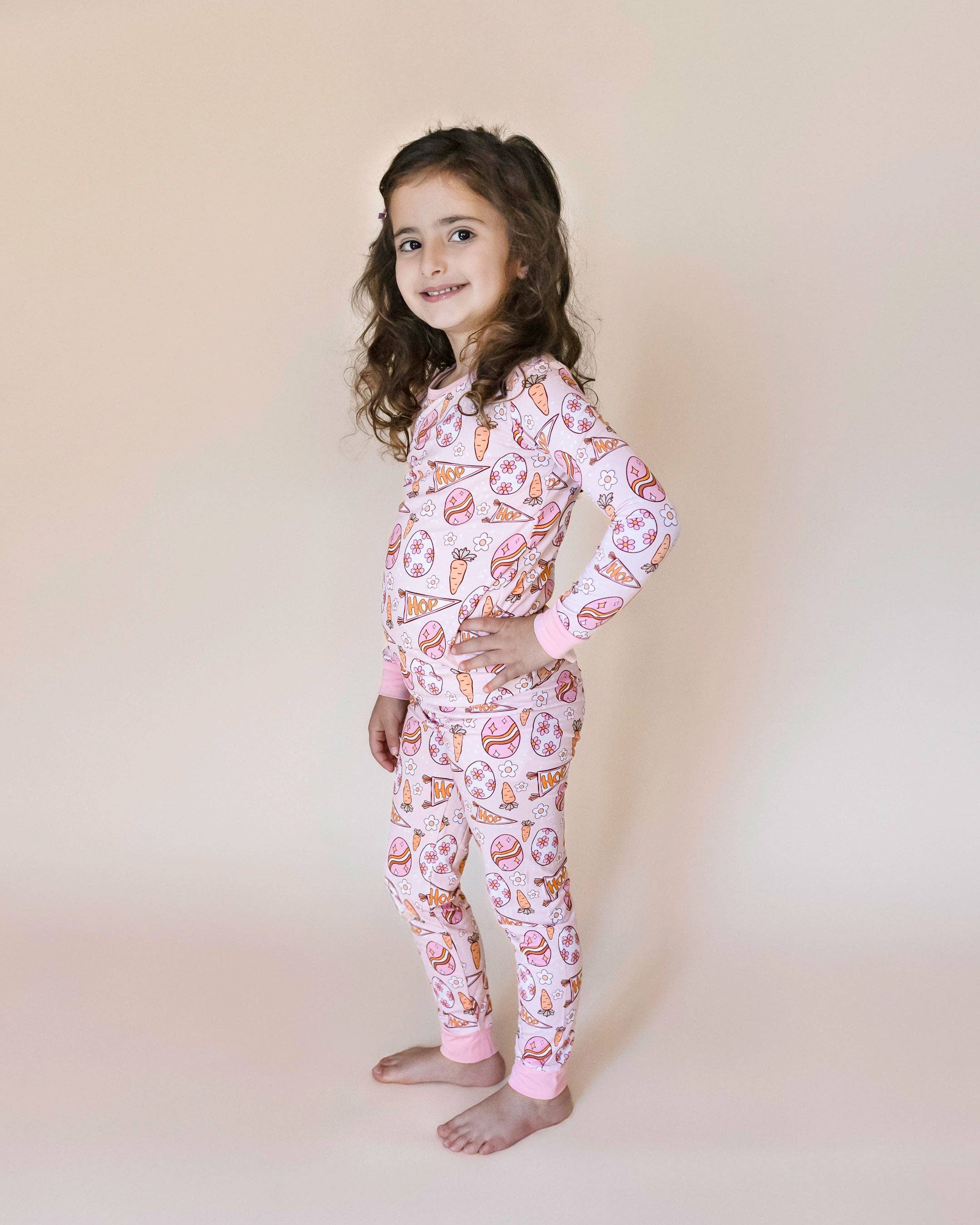 Lucky Panda Kids - Wholesale Top & Pant Set - Kids - Bamboo Two Piece Set | Easter Hop11