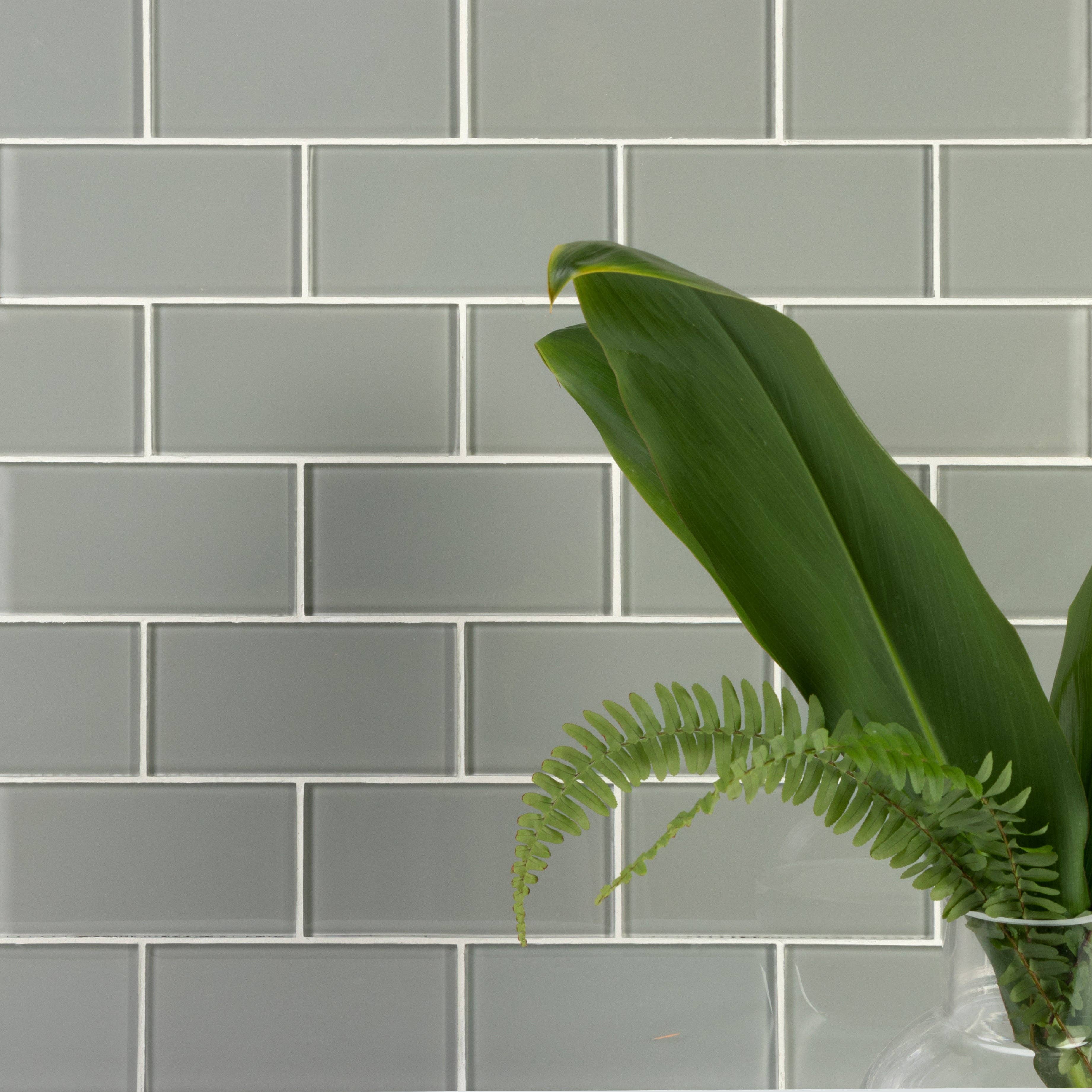 WS Tiles - Vente Carrelages muraux - Carreau de mosaïque en verre de 3" x 6", dosseret pour cuisine et salle de bain - 5 pieds carrés par carton19