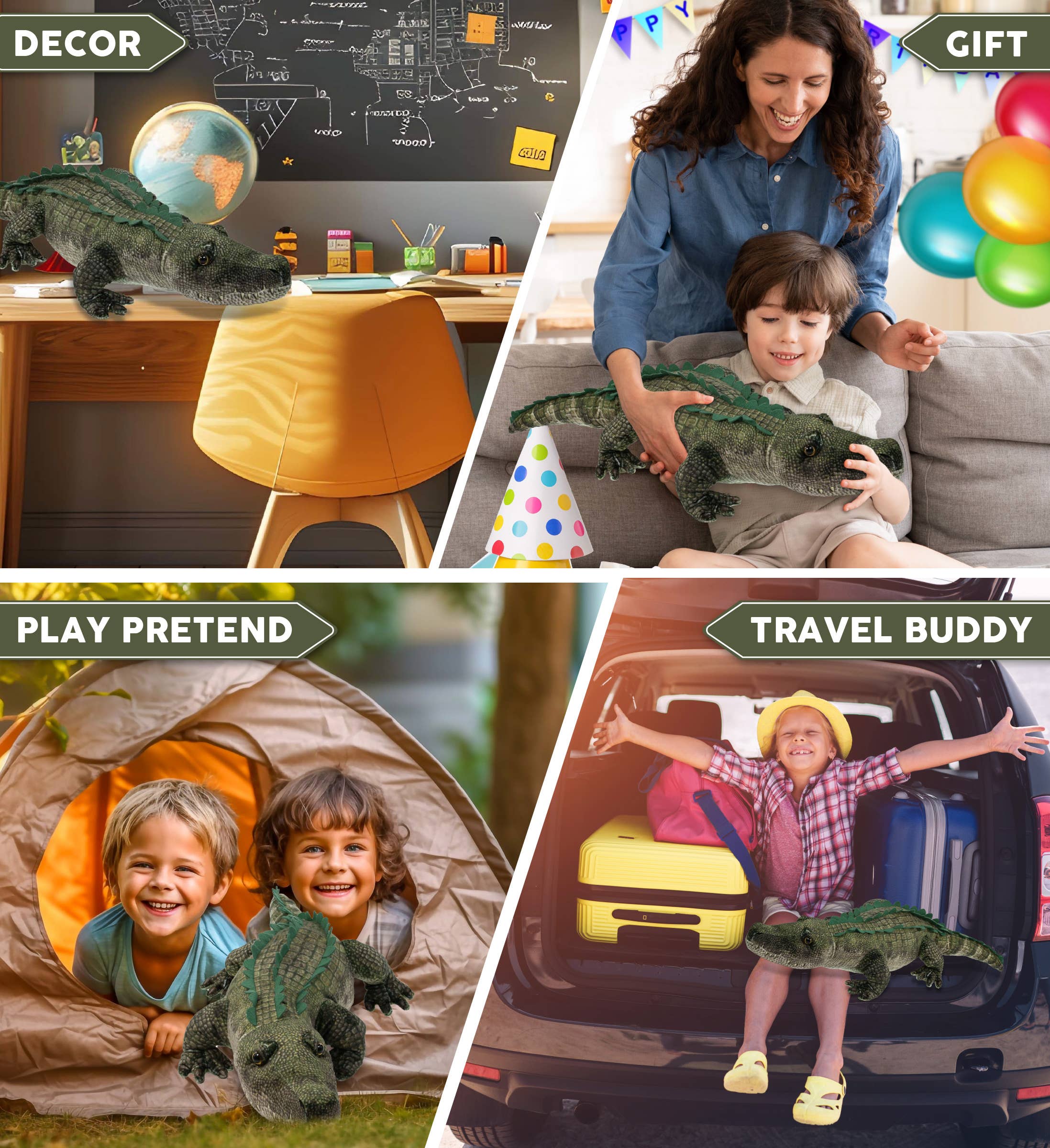 Cota Global - Wholesale Stuffed/Plush Toy - Kids & Baby - Wild Collection Plush - Alligator 28"3