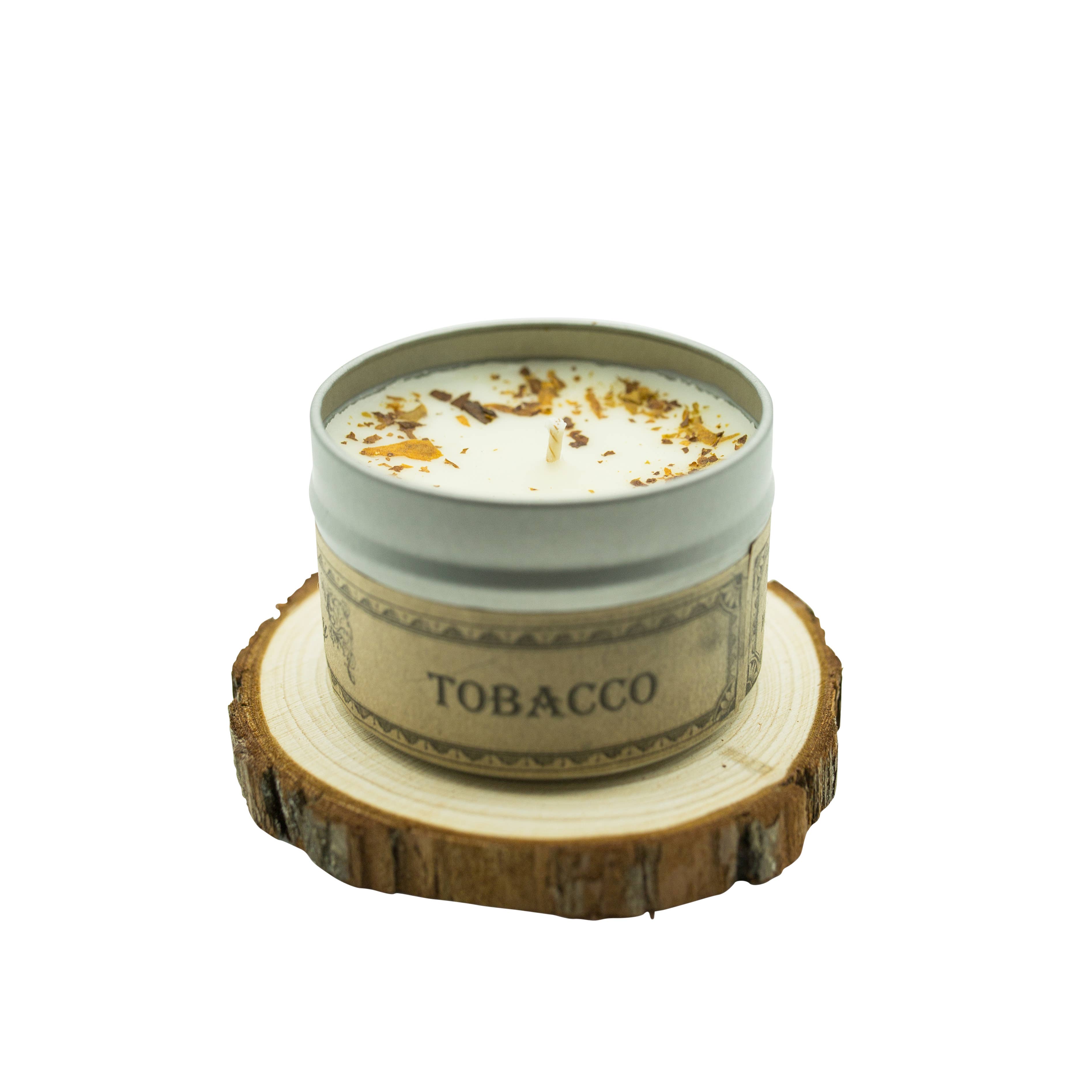 Wax Apothecary - Wholesale Candle Holder - CANDLE COASTER : Natural Wood Slice Display (Small 3")2