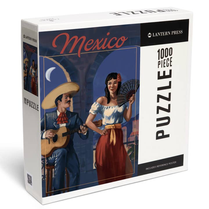 PUZZLE DE 1000 PIÈCES Mexique, Danseur & Guitariste pour la vente par Lantern Press