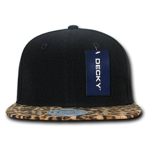 The Park Wholesale - Wholesale Trucker Hat - Unisex - Decky 987 Animal Print Snapback Hat Flat Bill Cap Leopard7