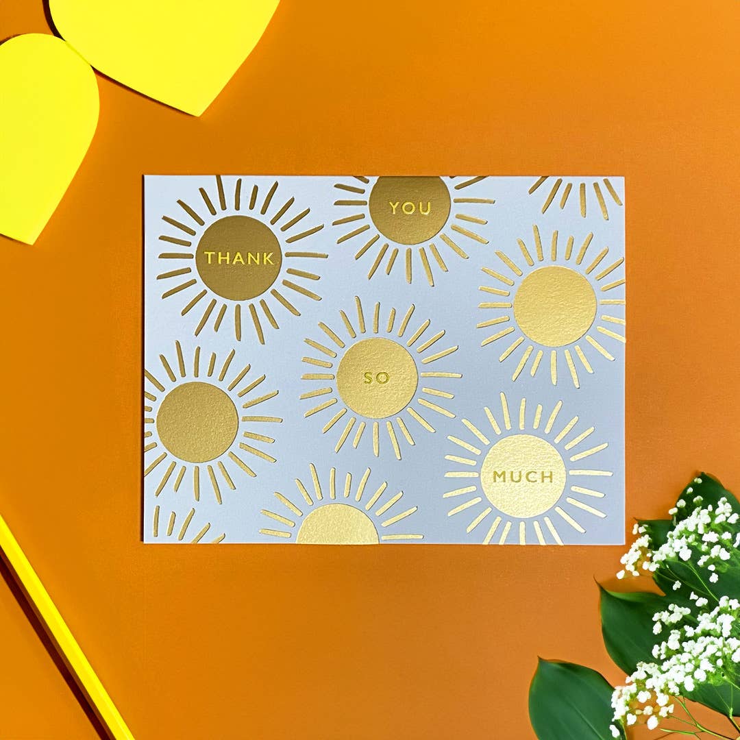 J.Falkner Cards - Wholesale Thank You Card - Gold Sunburst Thank You Card3
