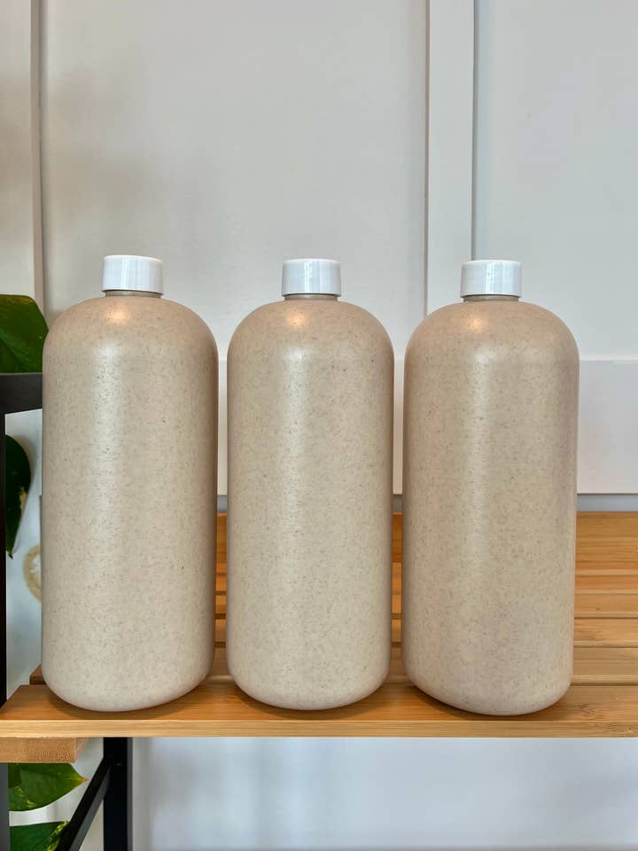 Eco-Friendly Wheat Straw Bottle with Screw Cap - 33oz for wholesale by Rayne Refillery