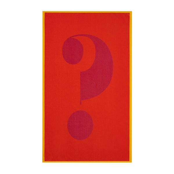 QUESTION TOWEL ORANGE for wholesale by Lateral Objects