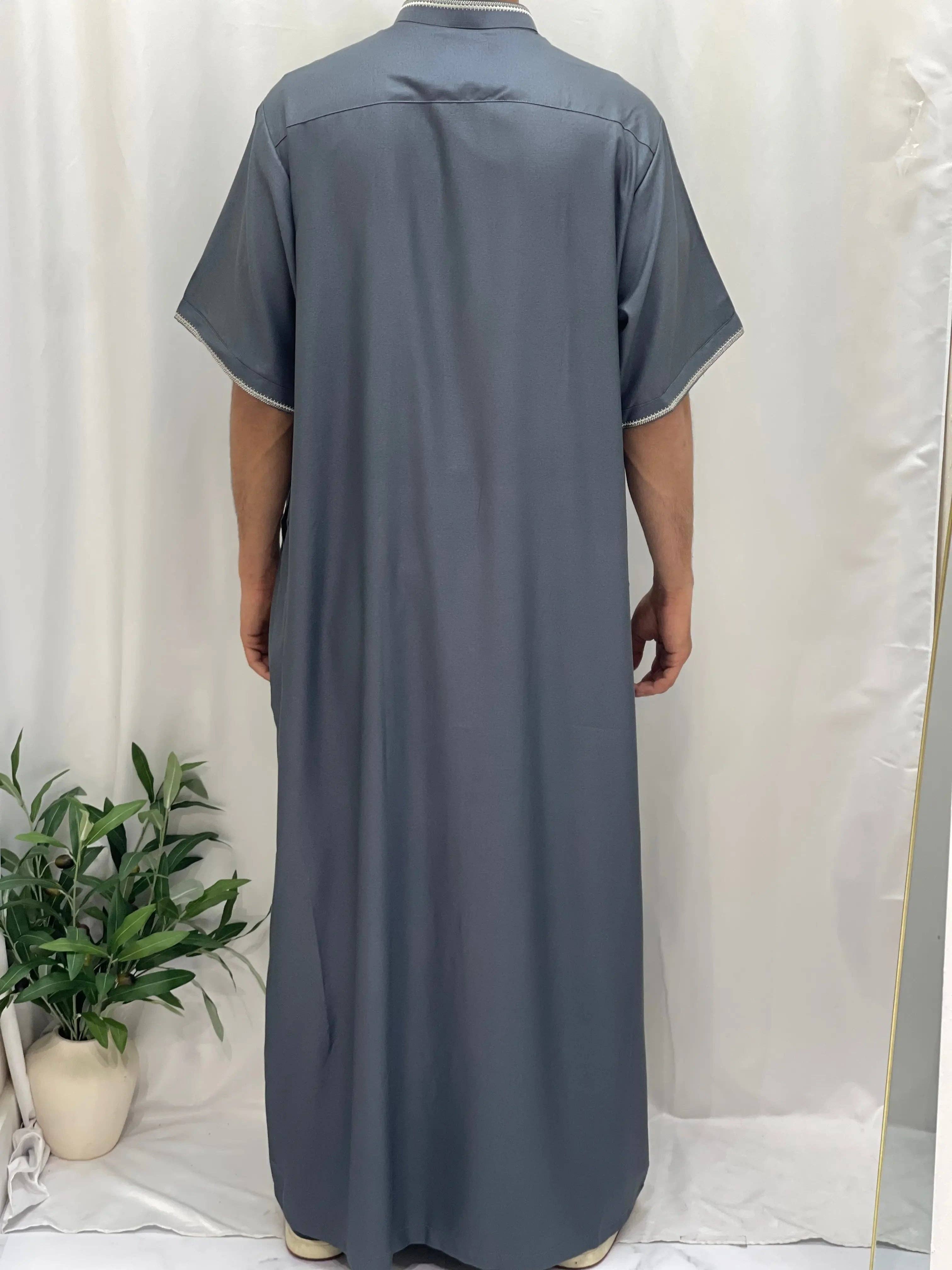 Palestinian Elegance - Wholesale  - Timeless Elegance: Men's Durable Kaftan Thobe with Gold Details25