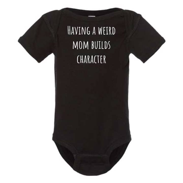 dkhandmade - Wholesale Bodysuit (Non-Footed) - Baby - HAVING A WEIRD MOM BUILDS CHARACTER BABY ONESIE