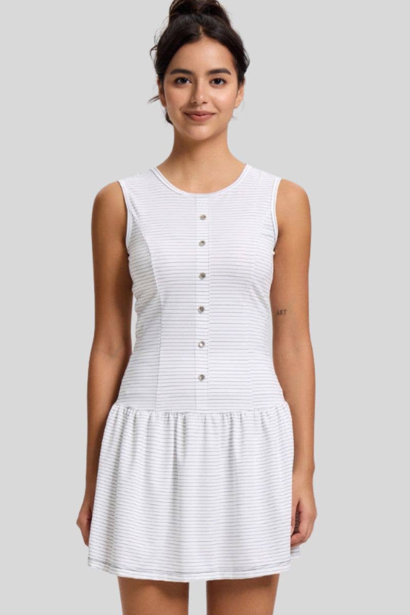 Sodalemon – wholesale Sportklänning – Dam – Randig snabbtorkande tennisklänning3