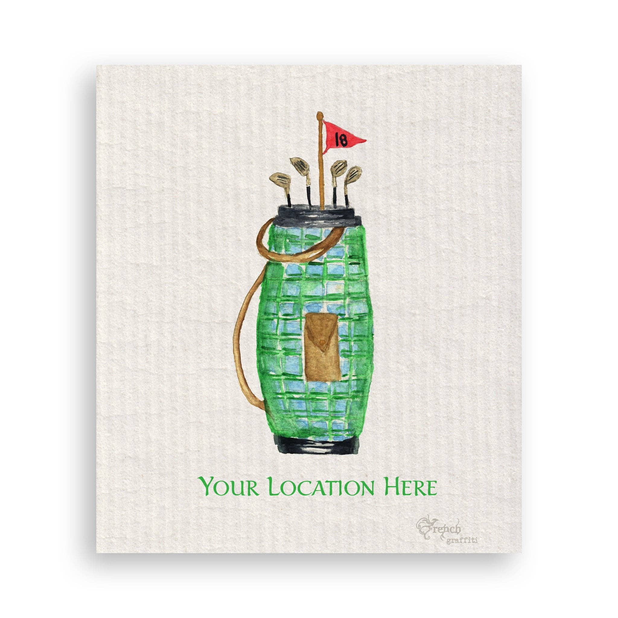 French Graffiti – Engroshandel Viskestykke – Golf taske med placering16