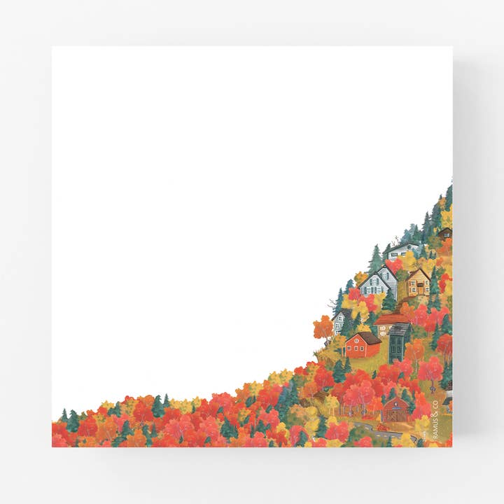 Autumn Foliage Square Notepad for wholesale by Ramus & Co.