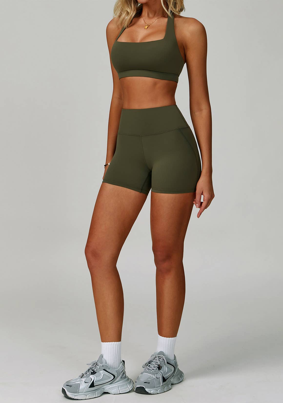 Crave by FW - Wholesale Activewear Set - Women's - Activewear Set with Halter Sports Bra and Short3