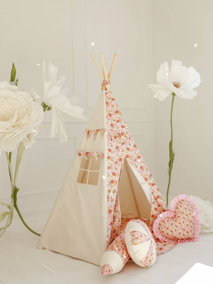 Teepee and Mat Set “Spring garden” for wholesale by Moi Mili